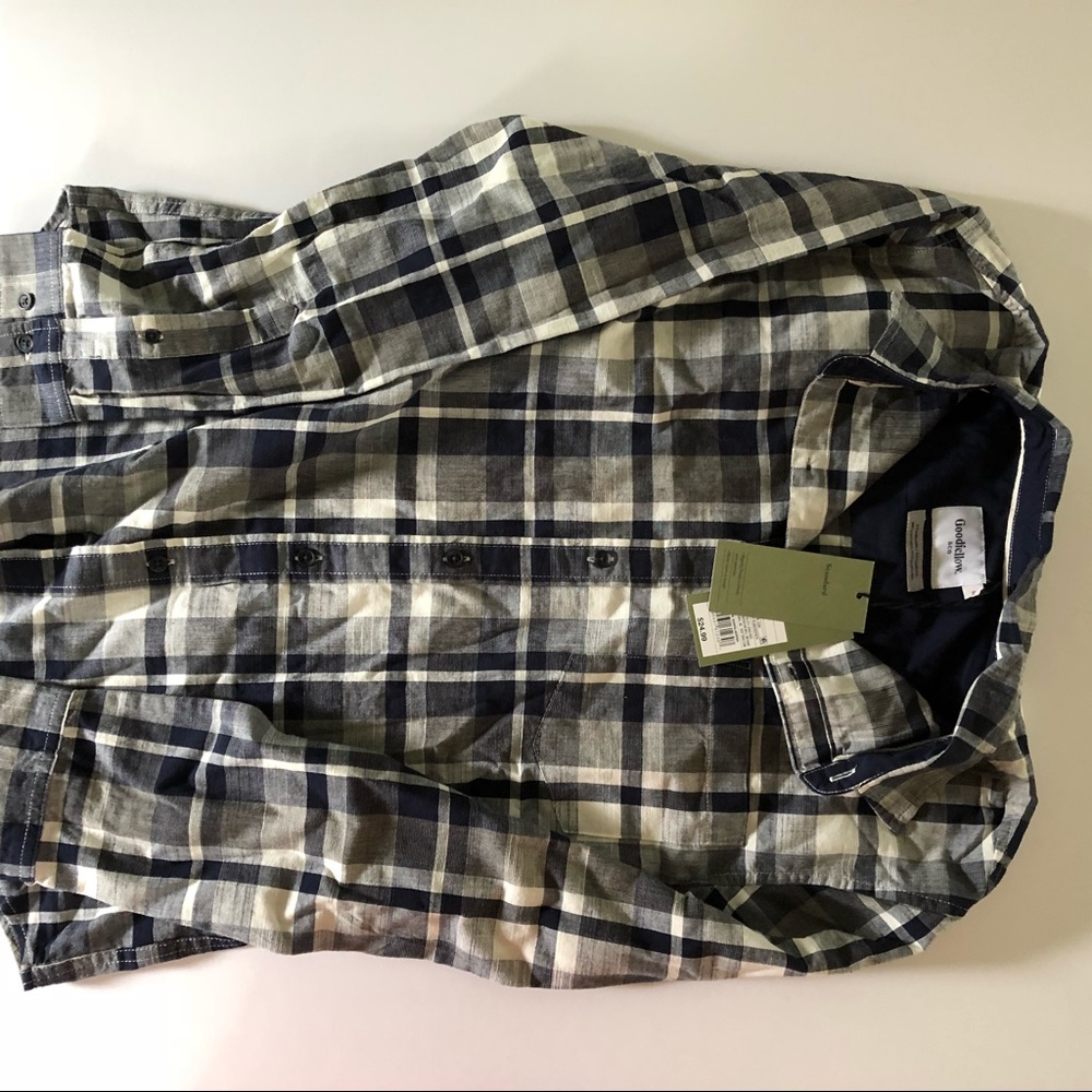 Men’s Medium Target Goodfellow Navy Flannel Shirt